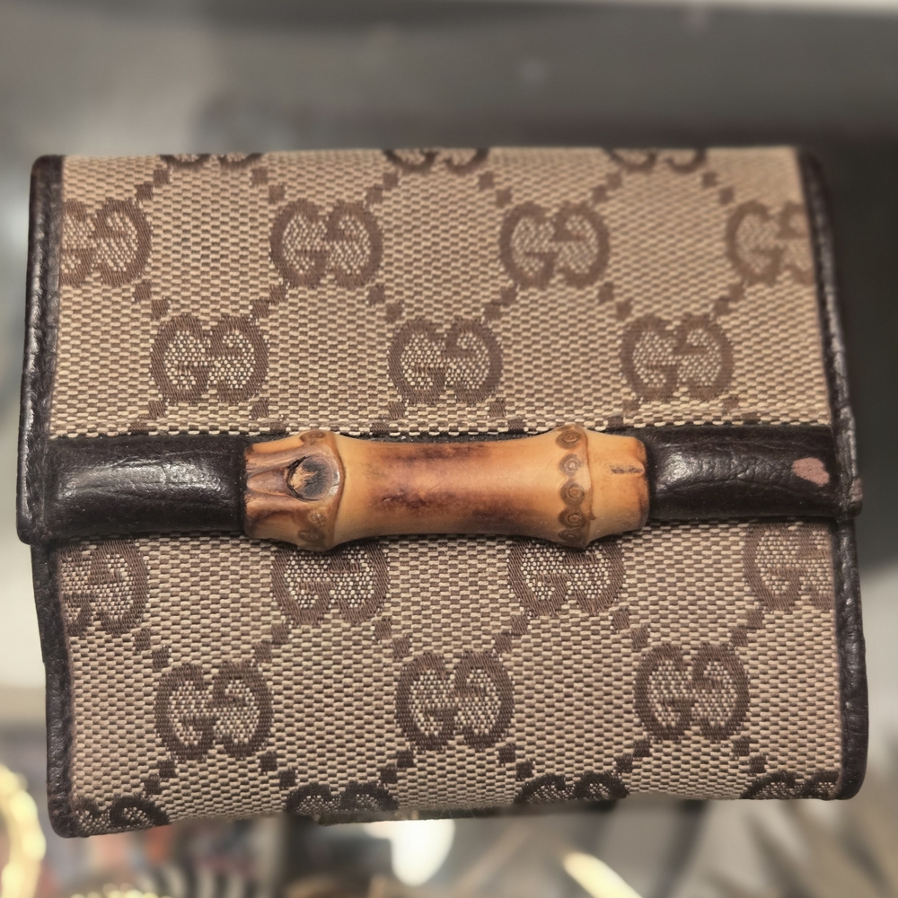 Gucci Beige and Dark Brown Men's Wallet